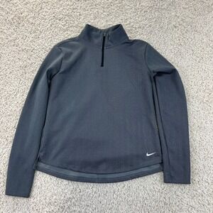 Nike Therma FIT Top Womens Small Gray Activewear Shirt Athletsure DD6572-010